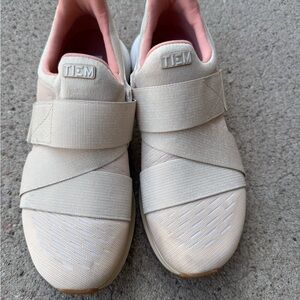 TIEM Beige Strap Sneakers